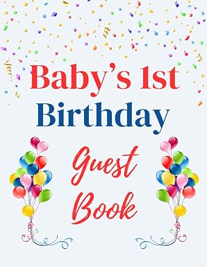 Baby’s 1st Birthday Guest Book cover